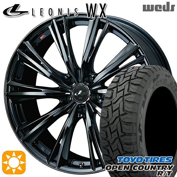 【取付対象】225/65R17 102Q トーヨー オープンカントリー R/T Weds レオニス WX 17インチ 7.0J 5H114.3 BMC1(ブラックメタルコート ワン) サマータイヤホイールセット |格安タイヤホイールジャストパーツ
