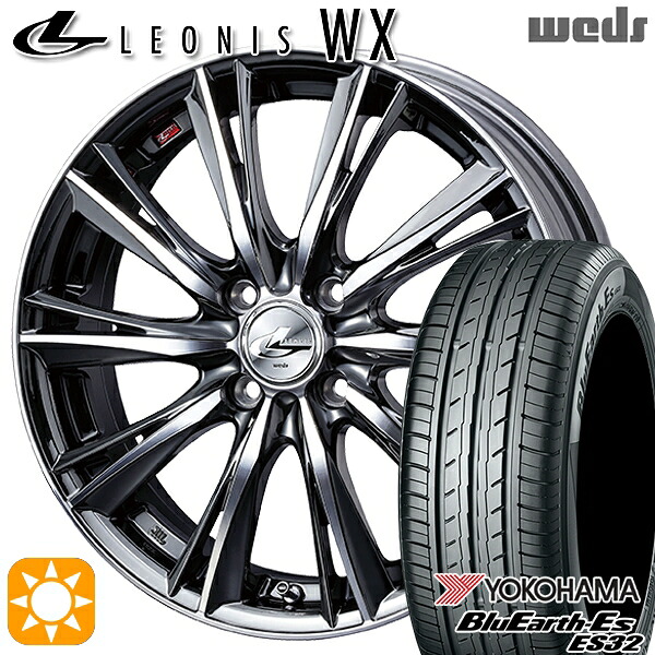 【取付対象】175/60R16 82H ヨコハマ ブルーアース ES32 Weds レオニス WX BMCMC (ブラックメタルコート ミラーカット) 16インチ 6.0J 4H100 サマータイヤホイールセット 87,175円
