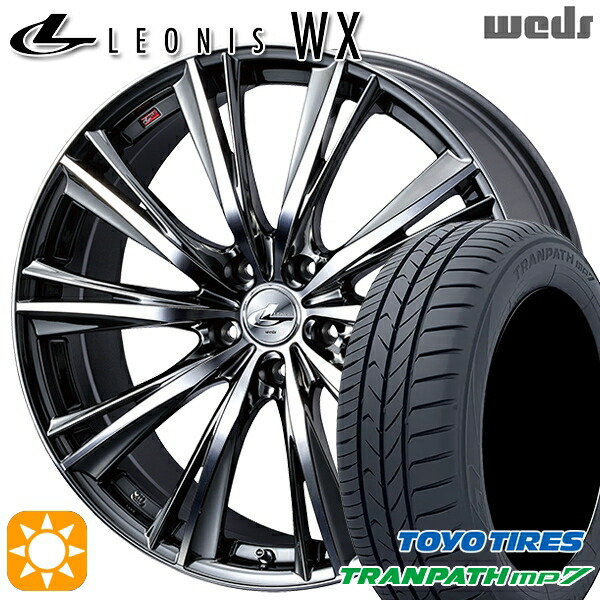 【取付対象】215/60R17 96H トーヨー トランパス mp7 Weds レオニス WX BMCMC (ブラックメタルコート ミラーカット) 17インチ 7.0J 5H114.3 サマータイヤホイールセット