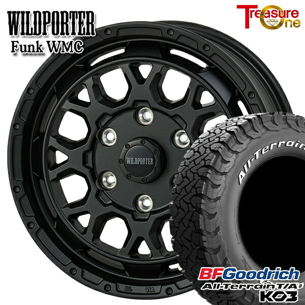 【取付対象】200系ハイエース 215/70R16 100/97S RWL BFグッドリッチ オールテレーン T/A KO3 トレジャーワン ワイルドポーター ファンク WMC MBK 16インチ 6.5J 6H139.7 サマータイヤホイールセット |格安タイヤホイールジャストパーツ