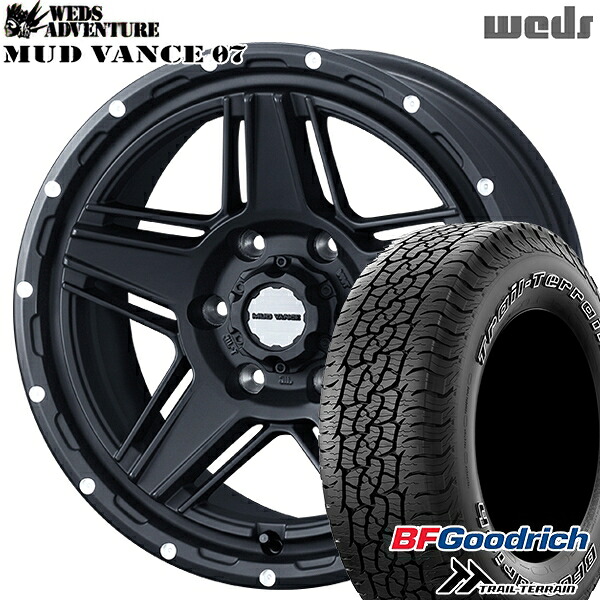 【取付対象】プラド 265/65R18 114T ORWL BFグッドリッチ トレールテレーン Weds マッドヴァンス07 フルマットブラック 18インチ 8.0J 6H139.7 サマータイヤホイールセット |格安タイヤホイールジャストパーツ