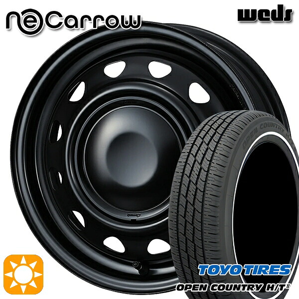 【取付対象】155/65R14 75H トーヨー オープンカントリー H/T2 WR Weds ネオキャロ セミマットブラック/セミマットブラックキャップ 14インチ 4.5J 4H100 +45 サマータイヤホイールセット