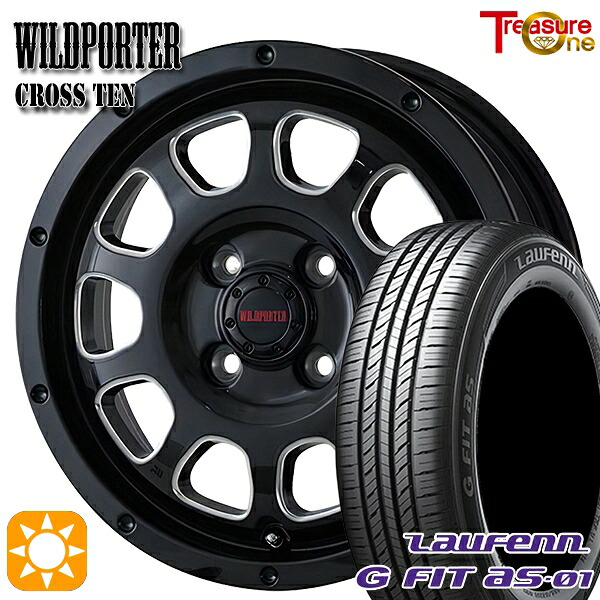 【取付対象】マツダ2 ノート 195/55R16 87V ラウフェン G FIT as-01 LH42 トレジャーワン ワイルドポーター クロステン BK/SM 16インチ 6.0J 4H100 サマータイヤホイールセット |格安タイヤホイールジャストパーツ