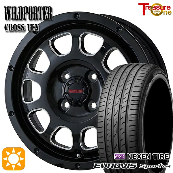 【取付対象】165/60R14 75H ロードストーン ユーロビズ Sport 04 トレジャーワン ワイルドポーター クロステン BK/SM 14インチ 4.5J 4H100 サマータイヤホイールセット ｜格安タイヤホイールジャストパーツ