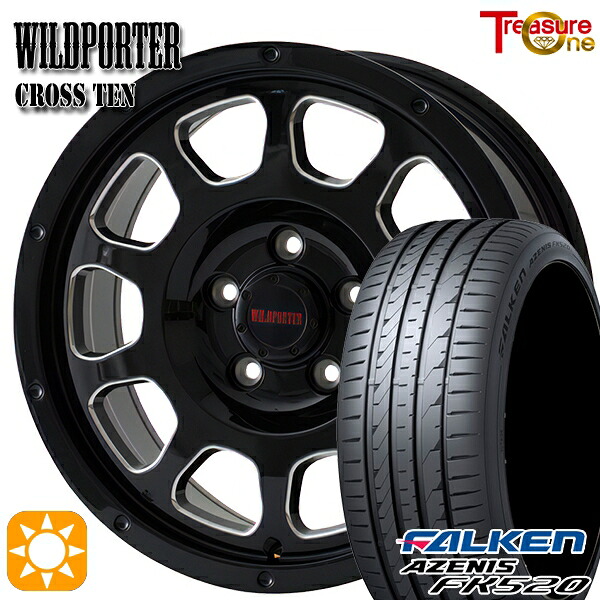 【取付対象】アイシス ノア 215/45R17 91Y XL ファルケン アゼニス FK510 トレジャーワン ワイルドポーター クロステン BK/SM 17インチ 7.5J 5H114.3 サマータイヤホイールセット 75,185円