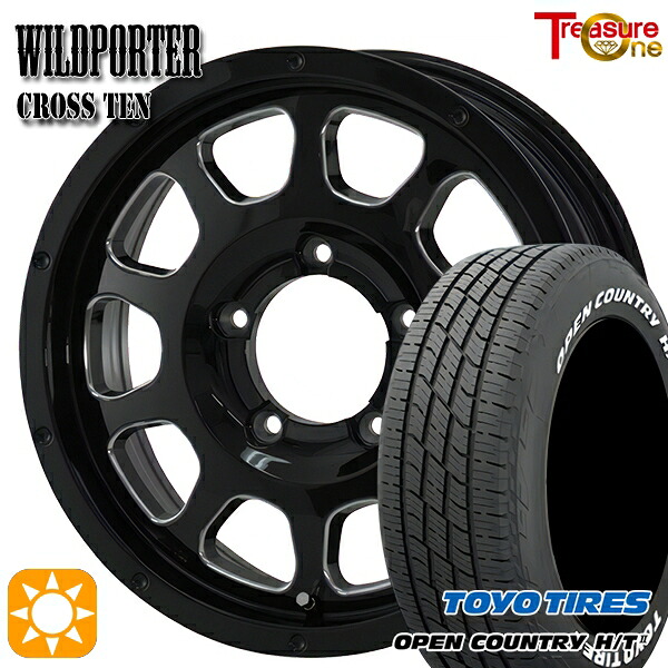 【取付対象】215/70R16 100H トーヨー オープンカントリー H/T2 WL トレジャーワン ワイルドポーター クロステン BK/SM 16インチ 5.5J 5H139.7 サマータイヤホイールセット