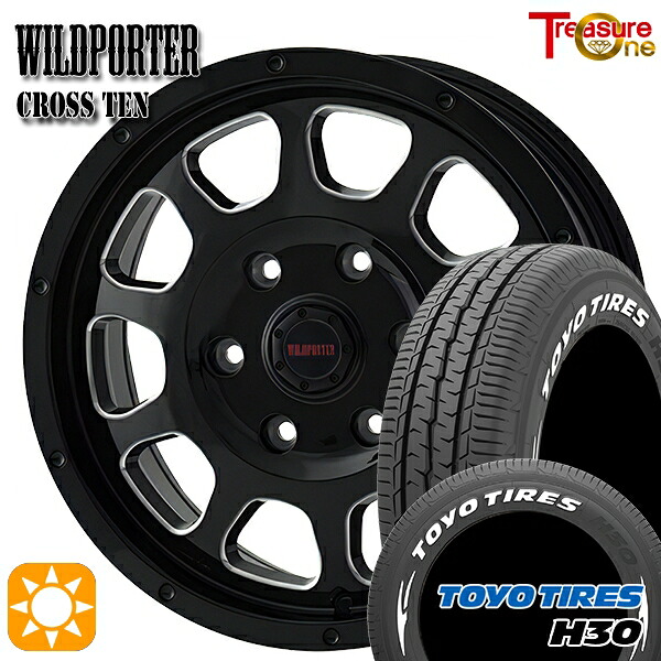 【取付対象】215/65R16 109/107R トーヨー H30 ホワイトレター トレジャーワン ワイルドポーター クロステン BK/SM 16インチ 6.5J 6H139.7 サマータイヤホイールセット |格安タイヤホイールジャストパーツ