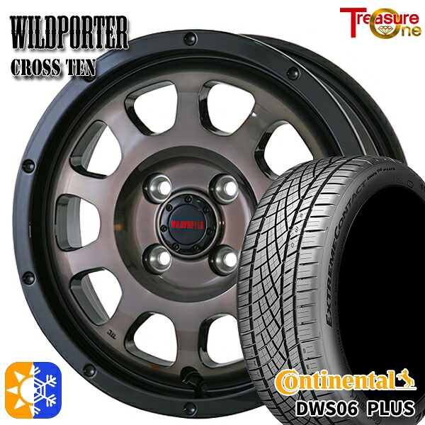 マツダ2 ノート 205/45R17 88W XL コンチネンタル DWS06+ トレジャーワン ワイルトポーター クロス10 ブラックポリッシュ/ブラッククリア 17インチ 6.5J 4H100 オールシーズンタイヤホイールセット ｜格安タイヤホイールジャストパーツ