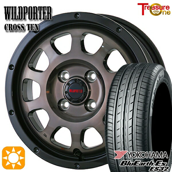 【取付対象】155/65R14 75S ヨコハマ ブルーアース ES32 トレジャーワン ワイルドポーター クロステン BP/BC 14インチ 4.5J 4H100 サマータイヤホイールセット