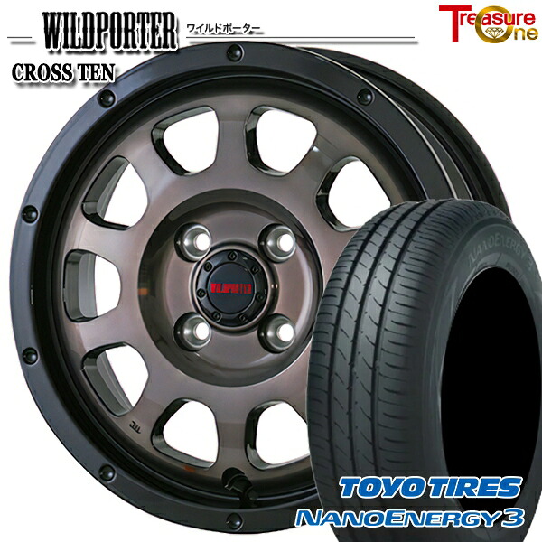 【取付対象】エブリィワゴン 165/60R14 75H トーヨー ナノエナジー3 トレジャーワン ワイルドポーター クロステン BP/BC 14インチ 4.5J 4H100 サマータイヤホイールセット |格安タイヤホイールジャストパーツ