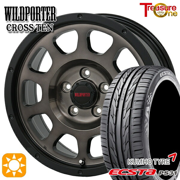 【取付対象】エスティマ ヤリスクロス 215/60R16 95V クムホ エクスタ PS31 トレジャーワン ワイルドポーター クロステン BP/BC 16インチ 7.0J 5H114.3 サマータイヤホイールセット ｜格安タイヤホイールジャストパーツ