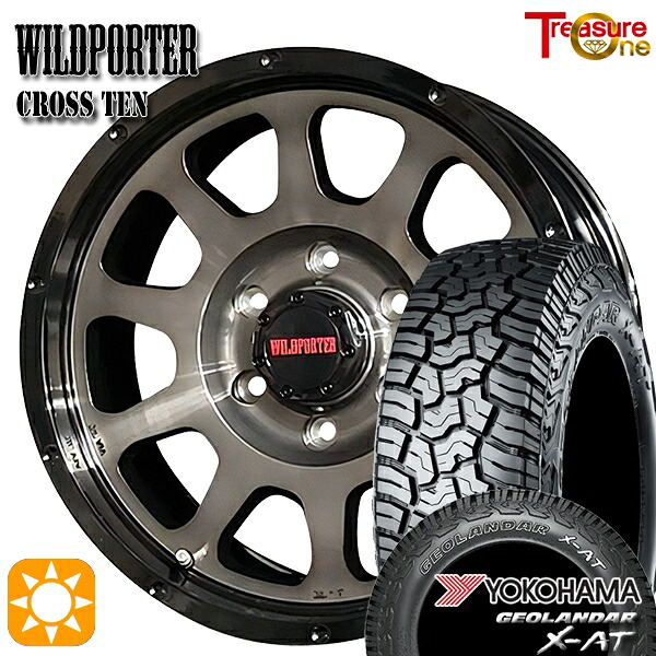 【取付対象】200系ハイエース 215/65R16 109/107Q ヨコハマ ジオランダー X-AT G016 OWL トレジャーワン ワイルドポーター クロステン BP/BC 16インチ 6.5J 6H139.7 サマータイヤホイールセット ｜格安タイヤホイールジャストパーツ