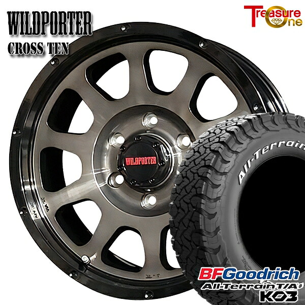【取付対象】215/70R16 100/97S RWL BFグッドリッチ オールテレーン T/A KO3 トレジャーワン ワイルドポーター クロステン BP/BC 16インチ 6.5J 6H139.7 サマータイヤホイールセット ｜格安タイヤホイールジャストパーツ
