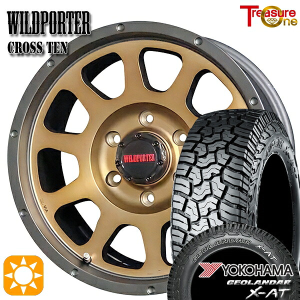 【取付対象】200系ハイエース 215/65R16 109/107Q ヨコハマ ジオランダー X-AT G016 OWL トレジャーワン ワイルドポーター クロステン ブロンズ 16インチ 6.5J 6H139.7 サマータイヤホイールセット |格安タイヤホイールジャストパーツ