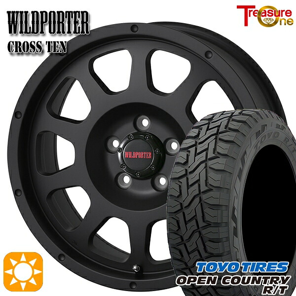 【取付対象】225/65R17 102Q トーヨー オープンカントリー R/T トレジャーワン ワイルドポーター クロステン マットブラック 17インチ 7.5J 5H114.3 サマータイヤホイールセット |格安タイヤホイールジャストパーツ