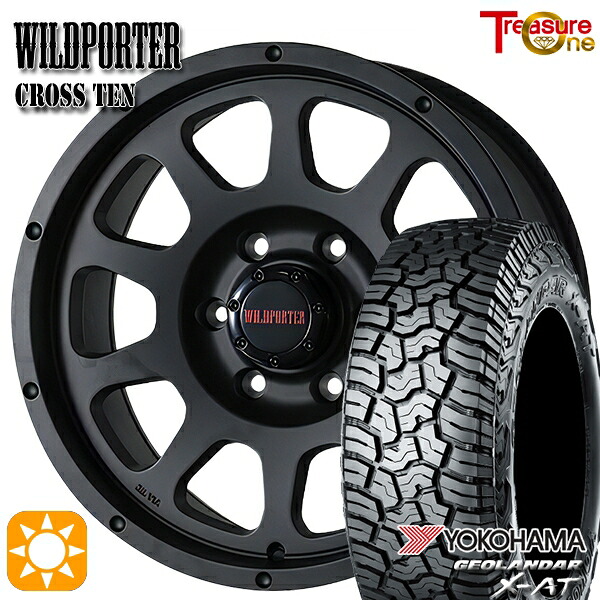 【取付対象】プラド 265/65R17 ヨコハマ ジオランダー X-AT G016 トレジャーワン ワイルドポーター クロステン マットブラック 17インチ 8.0J 6H139.7 サマータイヤホイールセット