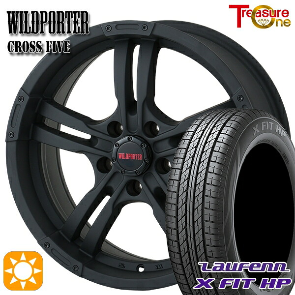 【取付対象】エクストレイル フォレスター 225/60R17 99H ラウフェン X FIT HP LA41 トレジャーワン ワイルドポーター クロスファイブ マットブラック 17インチ 7.5J 5H114.3 サマータイヤホイールセット