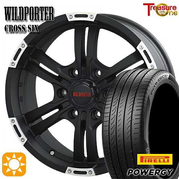 【取付対象】NV350キャラバン 215/60R17 96V ピレリ パワジー トレジャーワン ワイルドポーター クロスシックス MBP 17インチ 6.5J 6H139.7 +48 サマータイヤホイールセット
