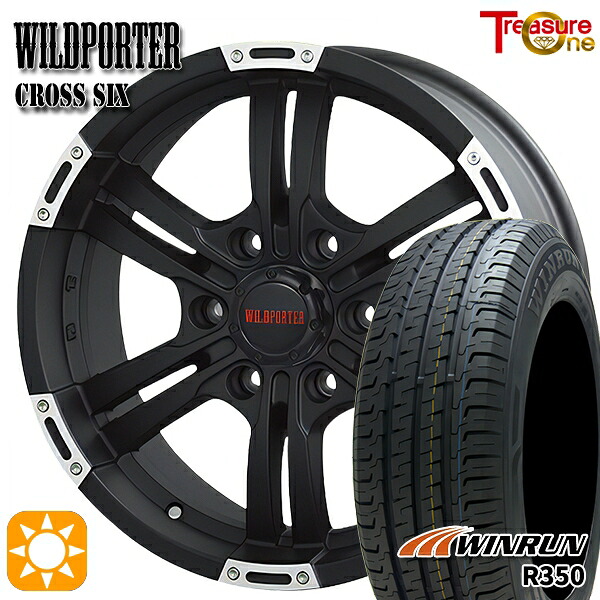 【取付対象】NV350キャラバン 215/65R16 109/107T ウィンラン R350 トレジャーワン ワイルドポーター クロスシックス MBP 16インチ 6.5J 6H139.7 +48 サマータイヤホイールセット