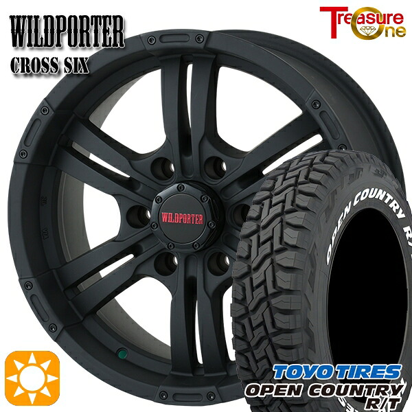 【取付対象】200系ハイエース 215/65R16C 109/107Q トーヨー オープンカントリー R/T ホワイトレター トレジャーワン ワイルドポーター クロスシックス マットブラック 16インチ 6.5J 6H139.7 +38 サマータイヤホイールセット |格安タイヤホイールジャストパーツ