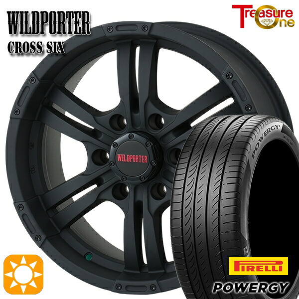 【取付対象】NV350キャラバン 215/60R17 96V ピレリ パワジー トレジャーワン ワイルドポーター クロスシックス マットブラック 17インチ 6.5J 6H139.7 +48 サマータイヤホイールセット |格安タイヤホイールジャストパーツ