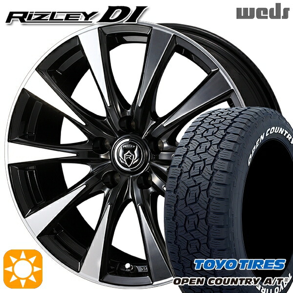 【取付対象】デリカD5 215/70R16 100T トーヨー オープンカントリーA/T3 ホワイトレター Weds ライツレーDI ブラックポリッシュ 16インチ 6.5J 5H114.3 サマータイヤホイールセット |格安タイヤホイールジャストパーツ