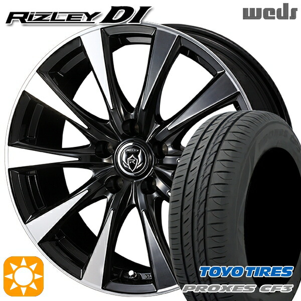 【取付対象】セレナ ラフェスタ 195/60R16 89H トーヨー プロクセス CF3 Weds ライツレーDI ブラックポリッシュ 16インチ 6.5J 5H114.3 サマータイヤホイールセット