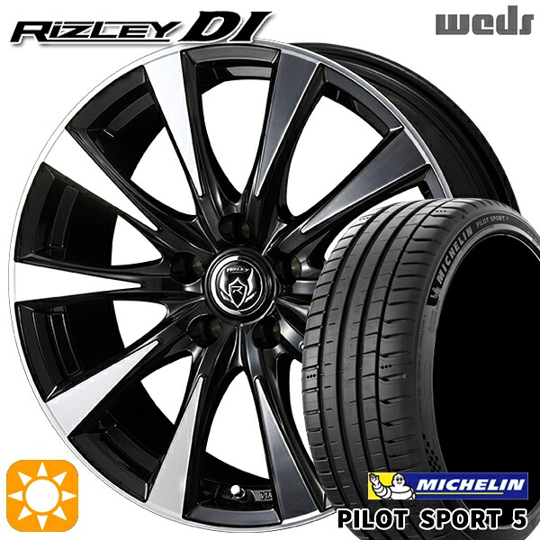 【取付対象】セレナ 215/40R18 89Y XL ミシュラン パイロットスポーツ5 Weds ライツレーDI ブラックポリッシュ 18インチ 7.5J 5H114.3 サマータイヤホイールセット