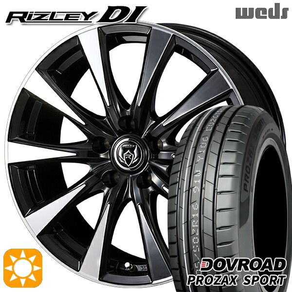 【取付対象】アウトランダー エクストレイル 225/55R18 102W XL DOVROAD プロザックススポーツ Weds ライツレーDI ブラックポリッシュ 18インチ 7.5J 5H114.3 サマータイヤホイールセット |格安タイヤホイールジャストパーツ