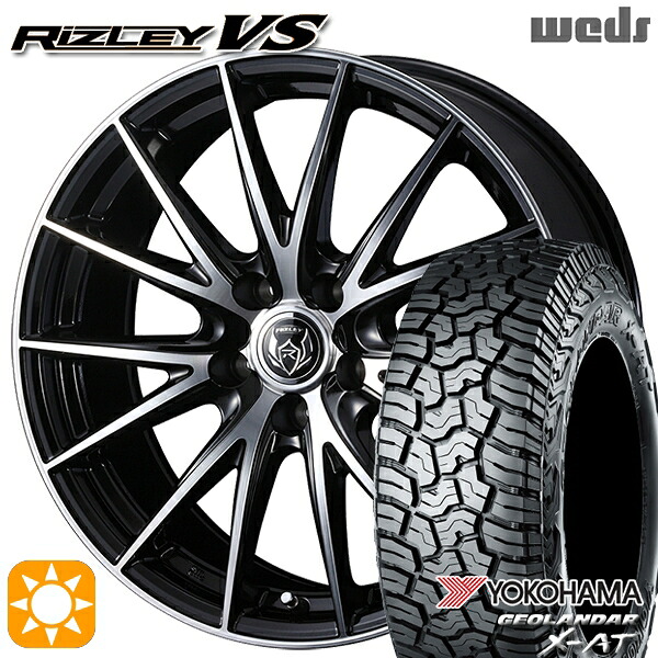 【取付対象】デリカD5 LT215/70R16 100/97Q ヨコハマ ジオランダー X-AT G016 Weds ライツレーVS ブラックメタリックポリッシュ 16インチ 6.5J 5H114.3 サマータイヤホイールセット 81,950円