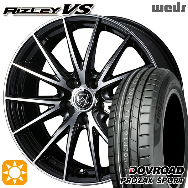 【取付対象】レガシィB4 エクシーガ 215/50R17 95W XL DOVROAD プロザックススポーツ Weds ライツレーVS ブラックメタリックポリッシュ 17インチ 7.0J 5H100 サマータイヤホイールセット |格安タイヤホイールジャストパーツ