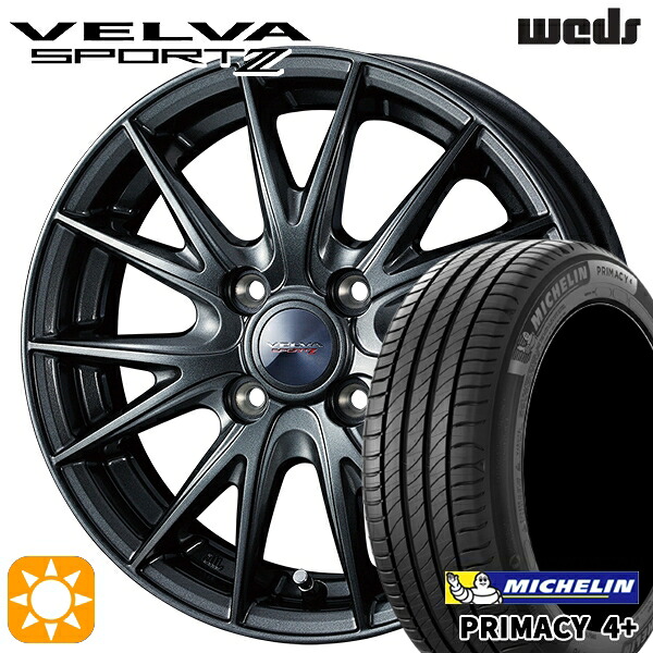 【取付対象】195/65R16 92H ミシュラン プライマシー4プラス Weds ヴェルバスポルト2 ディープメタルII 16インチ 6.0J 4H100 サマータイヤホイールセット 62,535円