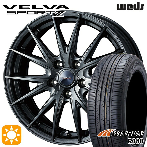 【取付対象】215/65R16 98H ウィンラン R380 Weds ヴェルバスポルト2 ディープメタルII 16インチ 6.5J 5H114.3 サマータイヤホイールセット