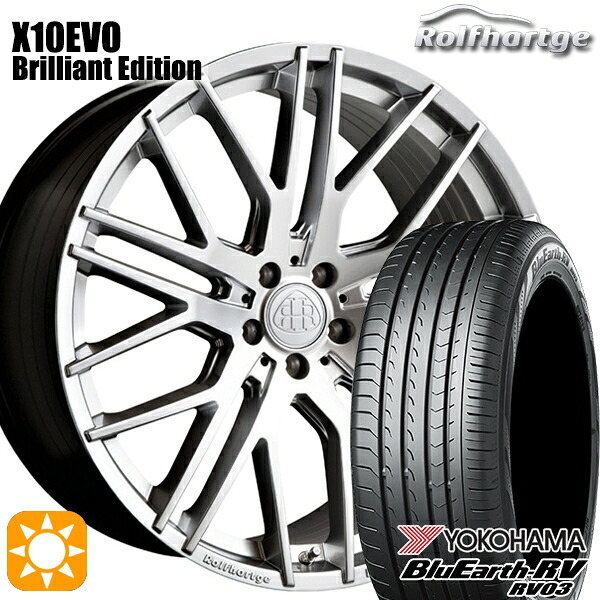 【取付対象】ベンツ GLA 235/50R18 101V XL ヨコハマ ブルーアース RV03 ロルフハルトゲ X10EVO ブリリアントエディション 18インチ 8.5J 5H112 サマータイヤホイールセット
