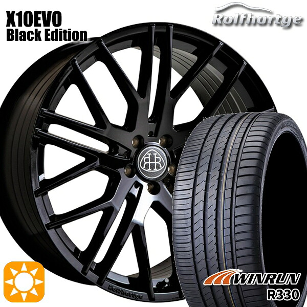 【取付対象】ベンツ GLA/GLB 235/55R18 104V XL ウィンラン R330 ロルフハルトゲ X10EVO ブラックエディション 18インチ 8.5J 5H112 サマータイヤホイールセット