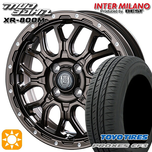 【取付対象】165/60R15 77H トーヨー プロクセス CF3 インターミラノ マッドバーン XR-800M GBR/PP 15インチ 4.5J 4H100 サマータイヤホイールセット |格安タイヤホイールジャストパーツ