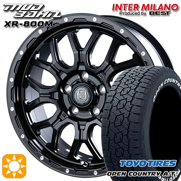 【取付対象】245/65R17 111H XL トーヨー オープンカントリーA/T3 ホワイトレター インターミラノ マッドバーン XR-800M MBK/PP 17インチ 7.0J 5H114.3 サマータイヤホイールセット
