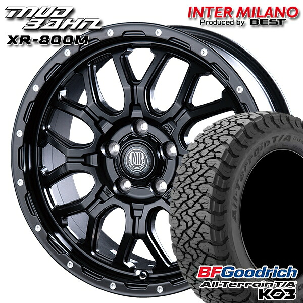 【取付対象】225/65R17 107/103S RBL BFグッドリッチ オールテレーン T/A KO3 インターミラノ マッドバーン XR-800M MBK/PP 17インチ 7.0J 5H114.3 サマータイヤホイールセット ｜格安タイヤホイールジャストパーツ