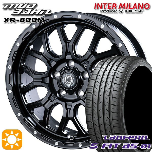 【取付対象】アイシス ノア 215/45R17 91W XL ラウフェン S FIT aS-01 LH02 インターミラノ マッドバーン XR-800M MBK/PP 17インチ 7.0J 5H114.3 サマータイヤホイールセット