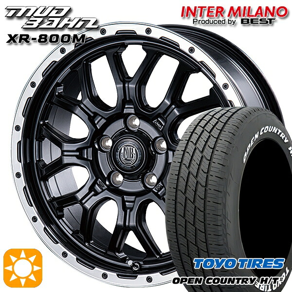 【取付対象】225/60R17 99H トーヨー オープンカントリー H/T2 WL インターミラノ マッドバーン XR-800M MBK/RP 17インチ 7.0J 5H114.3 サマータイヤホイールセット |格安タイヤホイールジャストパーツ