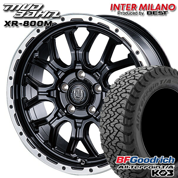 【取付対象】225/65R17 107/103S RBL BFグッドリッチ オールテレーン T/A KO3 インターミラノ マッドバーン XR-800M MBK/RP 17インチ 7.0J 5H114.3 サマータイヤホイールセット ｜格安タイヤホイールジャストパーツ