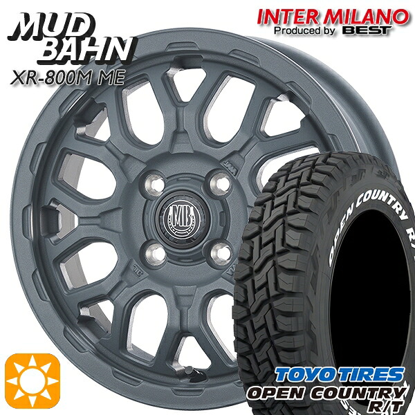 【取付対象】155/65R14 75Q WL トーヨー オープンカントリー R/T ホワイトレター インターミラノ マッドバーン XR-800M ME チッピンググレー(CGY)14インチ 4.5J 4H100 +45 サマータイヤホイールセット |格安タイヤホイールジャストパーツ