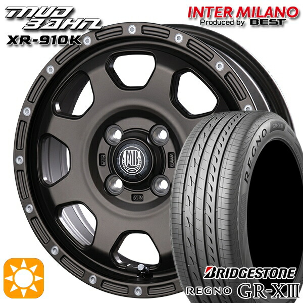 【取付対象】165/60R15 77H ブリヂストン レグノ GR-X3 インターミラノ マッドバーン XR-910K MBR/PP 15インチ 4.5J 4H100 サマータイヤホイールセット