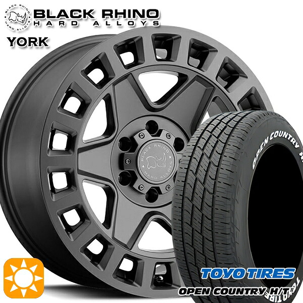 【取付対象】225/65R17 102H トーヨー オープンカントリー H/T2 WL ブラックライノ YORK ヨーク 17インチ 8.0J 5H114.3 MATTE GUNMETAL サマータイヤホイールセット |格安タイヤホイールジャストパーツ