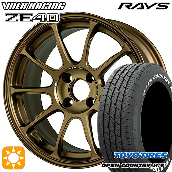 【取付対象】215/70R16 100H トーヨー オープンカントリー H/T2 WL RAYS ボルクレーシング ZE40 BR 16インチ 7.0J 4H100 サマータイヤホイールセット