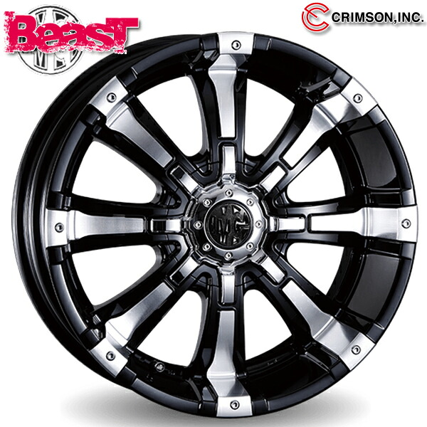 17インチ 6.5J 6H139.7 +48 CRIMSON クリムソン MG ビースト ブラックポリッシュ アルミホイール単品 1本 4本以上送料無料 |格安タイヤホイールジャストパーツ