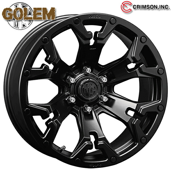 20インチ 8.5J 6H139.7 +20 CRIMSON クリムソン MG ゴーレム マットブラック アルミホイール単品 1本 4本以上送料無料