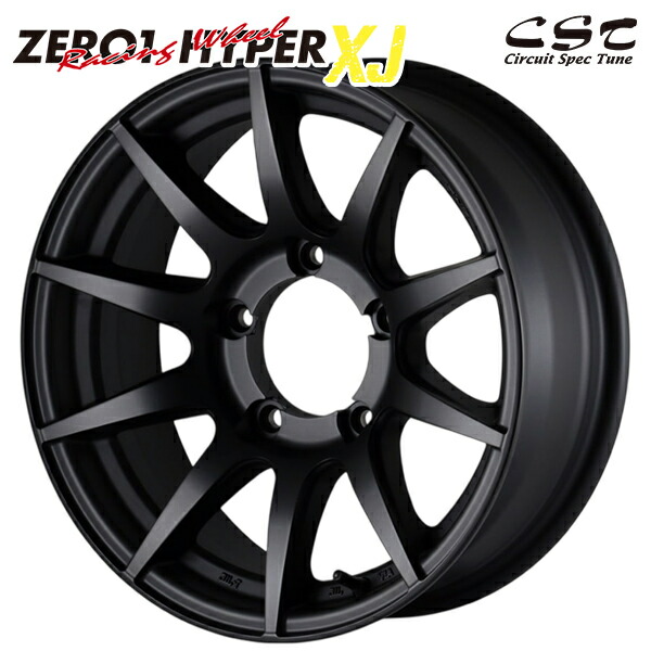CST ゼロワンハイパーXJ サイズ：16インチ 6.0J HOLE/PCD：5H 139.7 インセット：-5 カラー：フラットブラック アルミホイール単品 4本（1台分）送料無料