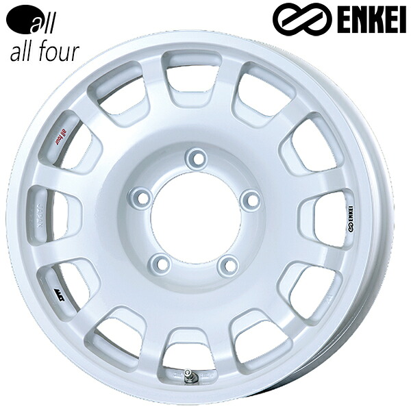 16インチ 5.5J 5H139.7 +20 ENKEI エンケイ オールフォー all four パールホワイト アルミホイール単品 1本 4本以上送料無料 |格安タイヤホイールジャストパーツ