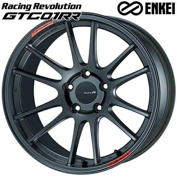 18インチ 8.5J 5H112 +45 ENKEI エンケイ レーシングレボリューション GTC01RR フォルクスワーゲン マットダークガンメタ アルミホイール単品 4本（1台分）送料無料